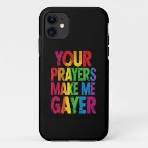 あなたの祈りで私はもっとゲイ Rainbow Pride Flag LGBT iPhone 11 ケース
