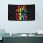 あなたの祈りで私はよりゲイに Rainbow Pride Flag LGBT 横断幕 (トレードショー)