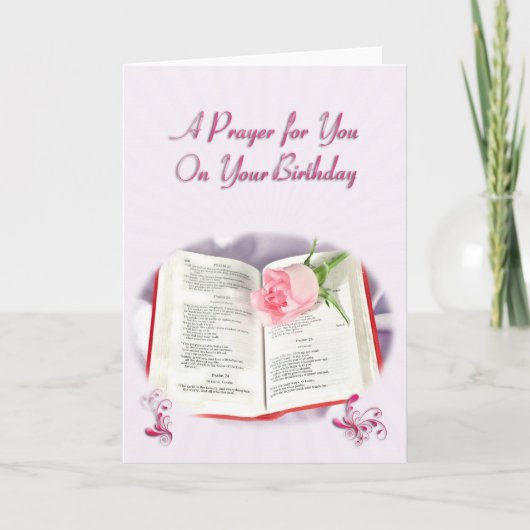 あなたの祈りの言葉のための誕生日 カード (正面)