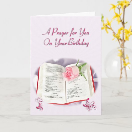 あなたの祈りの言葉のための誕生日 カード (黄色い花)