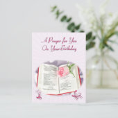 あなたの祈りの言葉のための誕生日 ポストカード (スタンド正面)