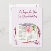 あなたの祈りの言葉のための誕生日 ポストカード (正面/裏面)