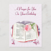 あなたの祈りの言葉のための誕生日 ポストカード (正面)