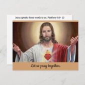 あなたの祈りの言葉カードの訪問で閉じる少し ポストカード (正面/裏面)