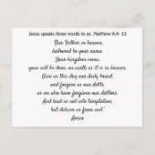 あなたの祈りの言葉カードの訪問で閉じる少し ポストカード (裏面)