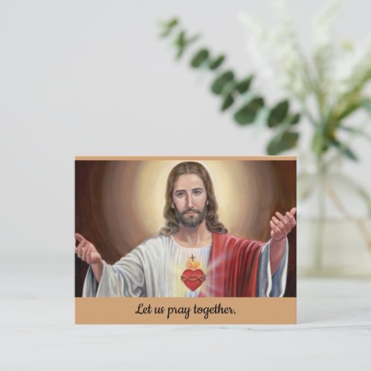 あなたの祈りの言葉カードの訪問で閉じる少し ポストカード (スタンド正面)