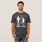 あなたの祖父 私の祖父 ギター ロックンロール 音楽 B Tシャツ (正面フル)