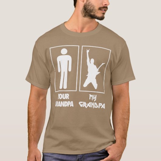 あなたの祖父 私の祖父 ギター ロックンロール 音楽 B Tシャツ (正面)