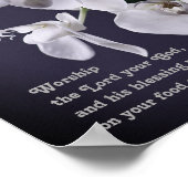 "あなたの神なる主を崇拝せよ"出エジプト23:25預言者 ポスター (角)