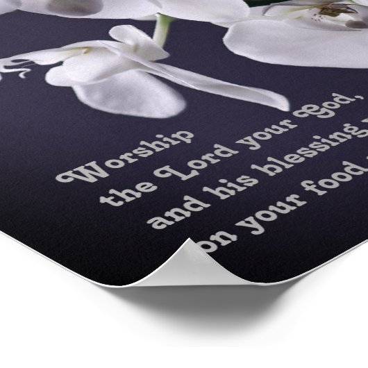 "あなたの神なる主を崇拝せよ"出エジプト23:25預言者 ポスター (角)