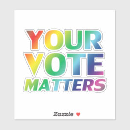 "あなたの票は問題だ"プライドlgbtの色 –  シール