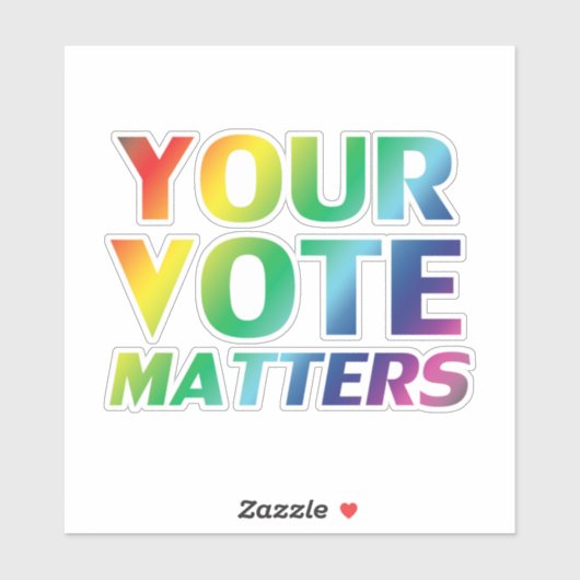 "あなたの票は問題だ"プライドlgbtの色 –  シール (シート)