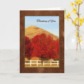 あなたの秋の木の考えることは私のハートを暖めます カード (黄色い花)