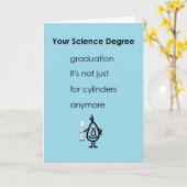 あなたの科学の学位おもしろい卒業詩少年 カード (黄色い花)