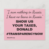 あなたの税金トランプの抵抗を表示 ポストカード (正面)