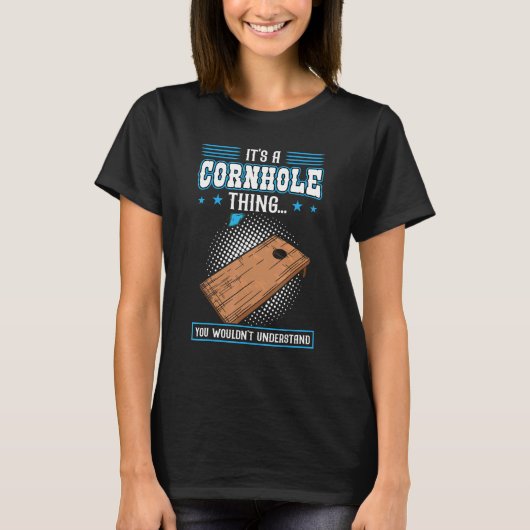 あなたの穴が私のゴール コーンホール Tシャツ (正面)