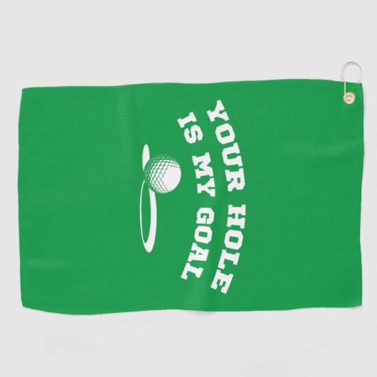 あなたの穴はゴルフ好きおもしろいのための私のゴールゴルフだ ゴルフタオル (横)