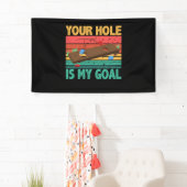 あなたの穴は私のゴールコーンホールチーム豆バッグ恋人 横断幕 (インサイチュ)