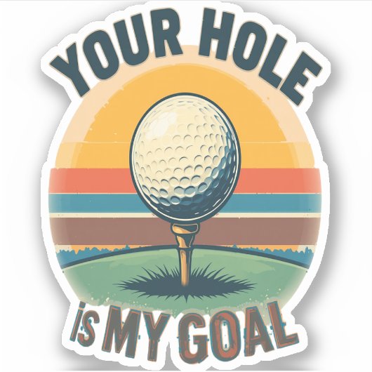 あなたの穴は私のゴールゴルフのゴルファーだ シール (正面)