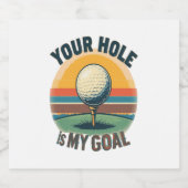 あなたの穴は私のゴールゴルフのゴルファーだ スパークリングワインラベル (シングルラベル)