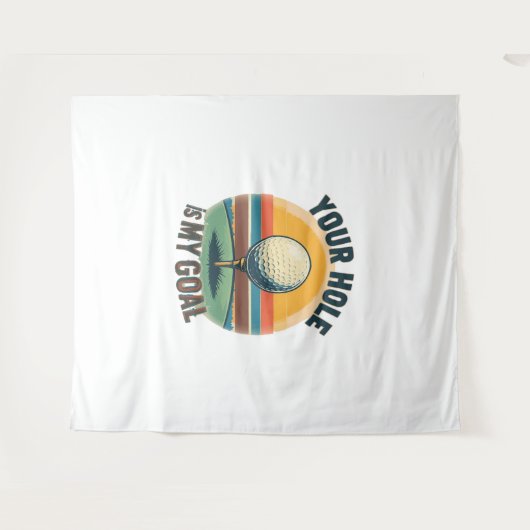 あなたの穴は私のゴールゴルフのゴルファーだ タペストリー (正面(横))