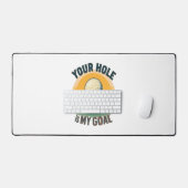あなたの穴は私のゴールゴルフのゴルファーだ デスクマット (キーボード&マウス)