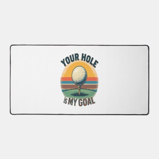 あなたの穴は私のゴールゴルフのゴルファーだ デスクマット (正面)