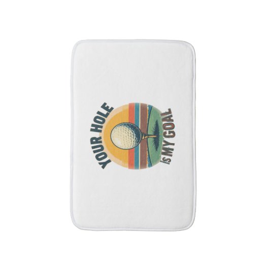 あなたの穴は私のゴールゴルフのゴルファーだ バスマット (正面縦)