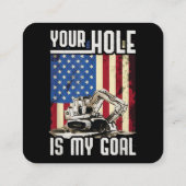 あなたの穴は私のゴール重量機器操作機関数である スクエア名刺 (裏面)