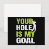 あなたの穴は私のゴール – ゴルフプレーヤーゴルフのユーモアP ポストカード (正面/裏面)