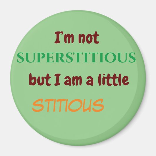 あなたの笑わされる冷蔵庫のための磁気機転引用文 マグネット (正面)