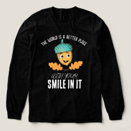 "あなたの笑顔で世界はより良い場所に" スマイルどんぐり トライブレンドＴシャツ