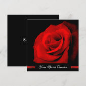 あなたの笑顔/赤いバラ特別なイベントの招待状 招待状 (正面/裏面)