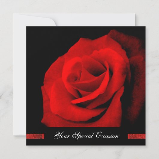 あなたの笑顔/赤いバラ特別なイベントの招待状 招待状 (正面)