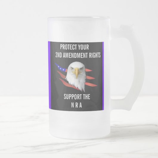 あなたの第2修正の権利を保護して下さい フロストグラスビールジョッキ (右)