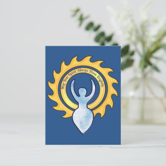 あなたの精神の輝やきの女神は明るくよろしいです ポストカード (スタンド正面)