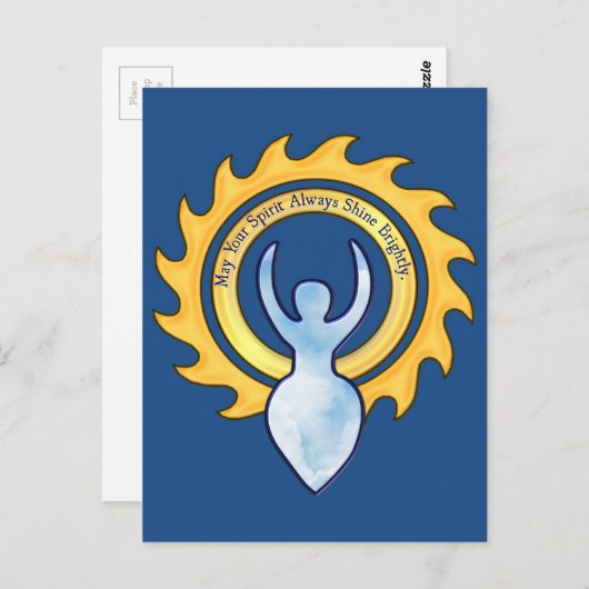 あなたの精神の輝やきの女神は明るくよろしいです ポストカード (正面/裏面)