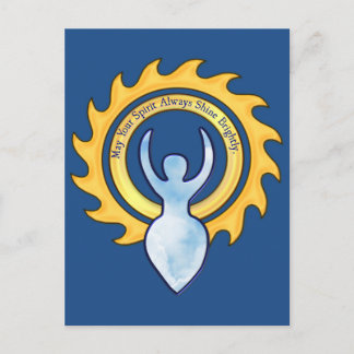 あなたの精神の輝やきの女神は明るくよろしいです ポストカード