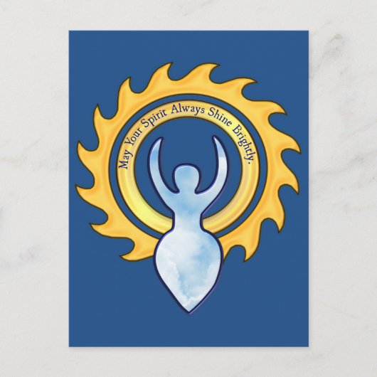 あなたの精神の輝やきの女神は明るくよろしいです ポストカード (正面)