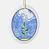 "あなたの精神を送り、更新します地球"を セラミックオーナメント (右)
