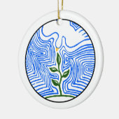 "あなたの精神を送り、更新します地球"を セラミックオーナメント (左)
