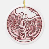 "あなたの精神を送り、更新します地球"を セラミックオーナメント (裏面)