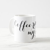 あなたの素敵なことわざ：コーヒーは私の脳を再起動 コーヒーマグカップ (正面左)