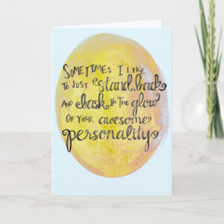 「あなたの素晴らしい個性」一般的な褒め言葉カード カード