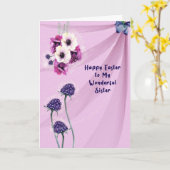 あなたの素晴らしい妹のためのイースターカード カード (黄色い花)