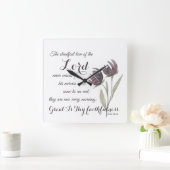 あなたの素晴らし忠実なクリスチャン聖なる書物、 経典祈りの言葉 スクエア壁時計 (ホーム)