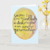 「あなたの素晴らし性格」一般的な賛辞カード カード (黄色い花)