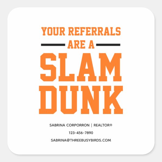 あなたの紹介はスラムダンクマーチマーケティング スクエアシール (正面)