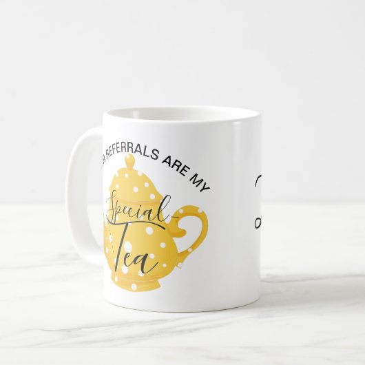 あなたの紹介は私の「特別な – スモールビジネス」 コーヒーマグカップ (正面左)