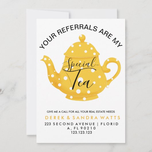 あなたの紹介は私の"特別 – Small Business Co サンキューカード (正面)